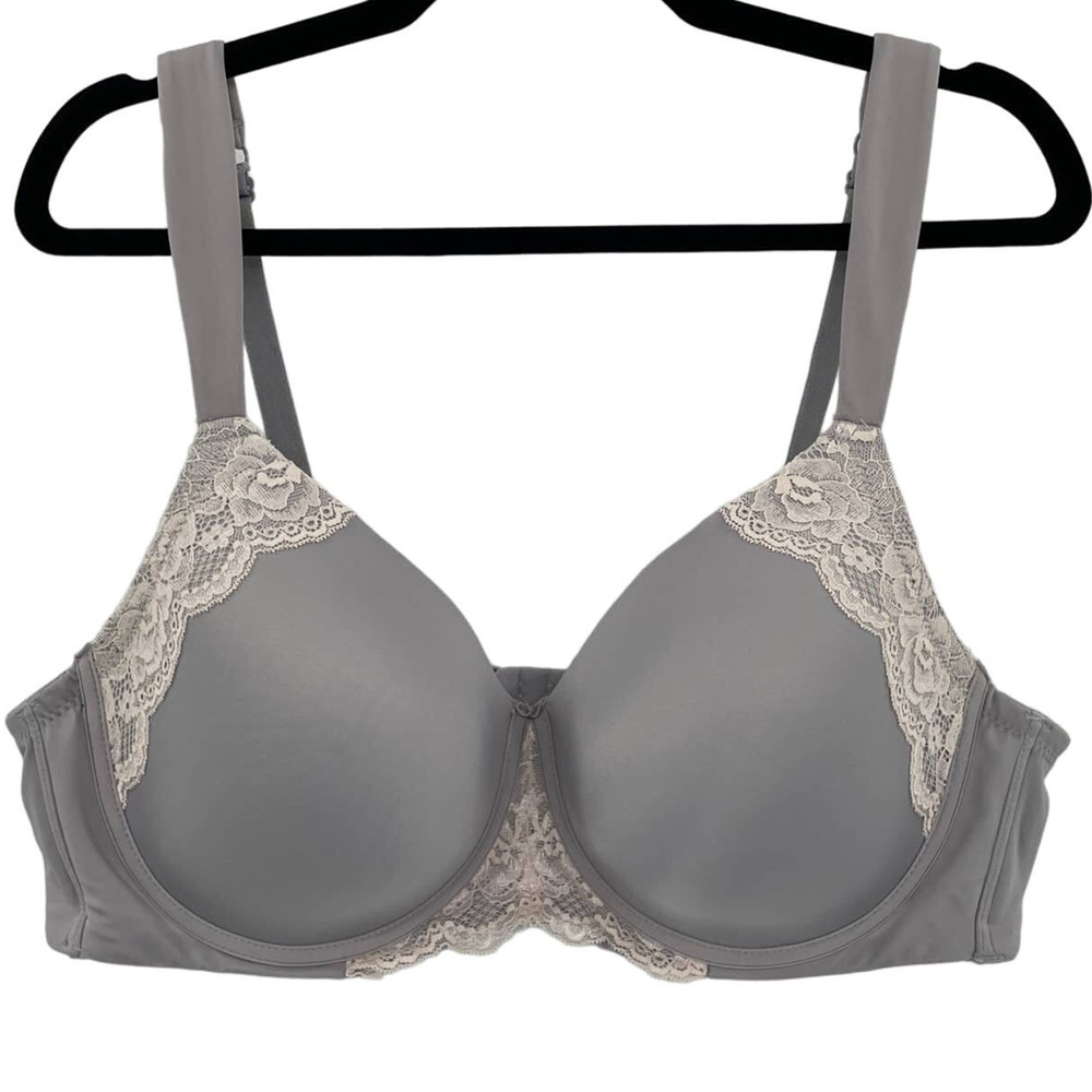 Avenue Body Gray Cream Lace Underwire Bra 44C